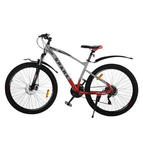 Велосипед SPARK BLITZ (колеса - 27,5", сталева рама - 17") сірий з червоним 239400 фото