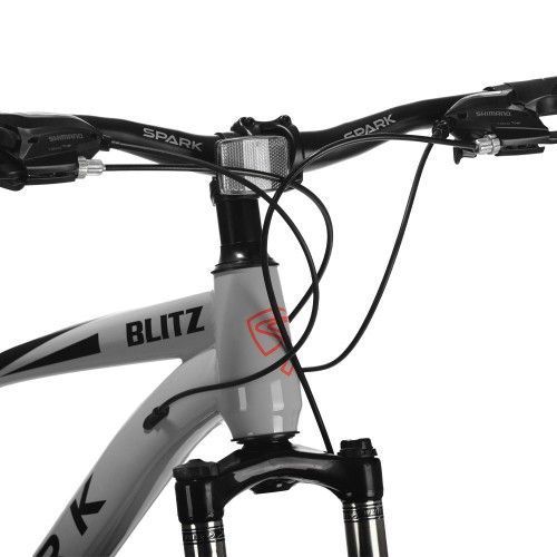 Велосипед SPARK BLITZ (колеса - 27,5", сталева рама - 17") сірий з червоним 239400 фото