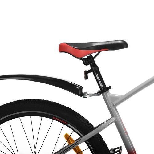 Велосипед SPARK BLITZ (колеса - 27,5", сталева рама - 17") сірий з червоним 239400 фото