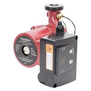 Насос циркуляційний з термодатчиком 65Вт Hmax 4м Qmax 63л/хв &Oslash;1&frac12;" 130мм + гайки &Oslash;1" AQUATICA (774013) TR774013 фото