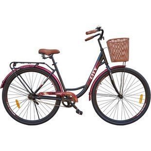Велосипед SPARK CITY LIMU (колеса - 28", стальная рама - 18") с корзиной Черный 205317 фото