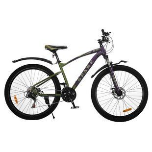 Велосипед SPARK BLITZ (колеса - 27,5", сталева рама - 17") фіолетовий з темно-оливковим 239401 фото