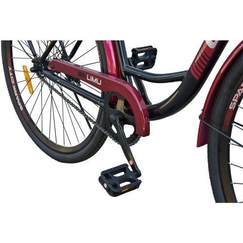 Велосипед SPARK CITY LIMU (колеса - 28", сталева рама - 18") з кошиком Чорний 205317 фото