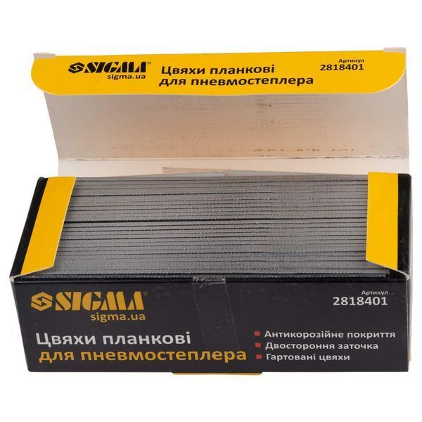Гвозди планочные 40&times;1.25&times;1мм для пневмостеплера 5000шт SIGMA (2818401) 2818401 фото