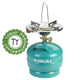 Комплект газовый кемпинг с пьезоподжигом Comfort 5л SIGMA (2903111) 2903111_noNP фото