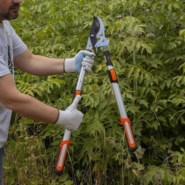 Сучкорез плоскостной телескопический храповый алюминиевые рукоятки 700-874мм FLORA (5022374) 5022374 фото