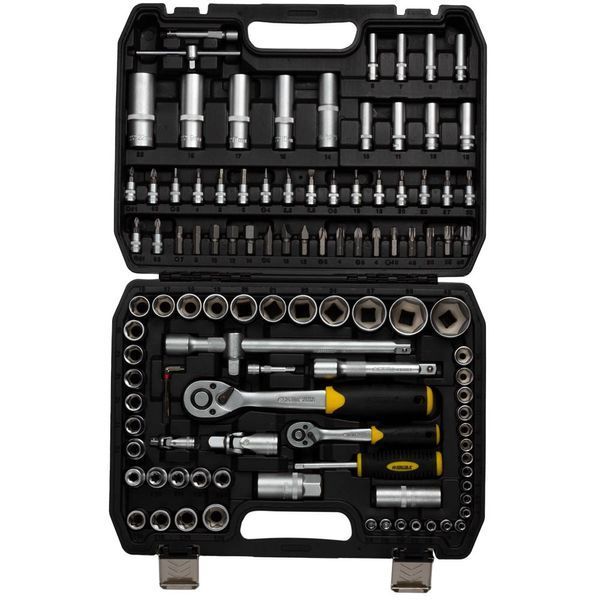 Набор насадок торцевых и бит 1/4", 1/2" 110шт CrV mid SIGMA (6003771) 6003771 фото