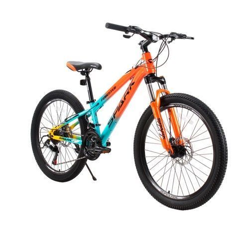Велосипед SPARK FORESTER JR. (колеса - 24", сталева рама - 11") помаранчевий із блакитним 224692 фото