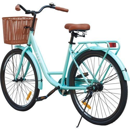 Велосипед SPARK CITY MOVA (колеса - 26", сталева рама - 17") з кошиком Бірюзовий 205333 фото