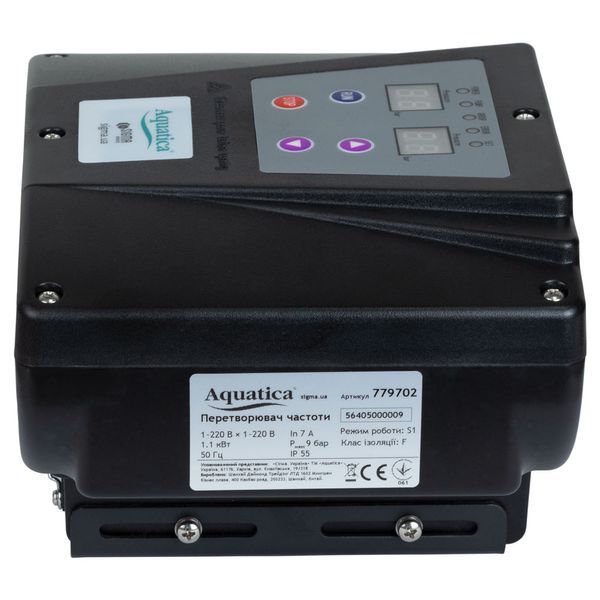 Преобразователь частоты 1~220В &times; 1~220В до 1.1кВт + датчик давления AQUATICA (AVF-1.1M) (779702) 779702 фото