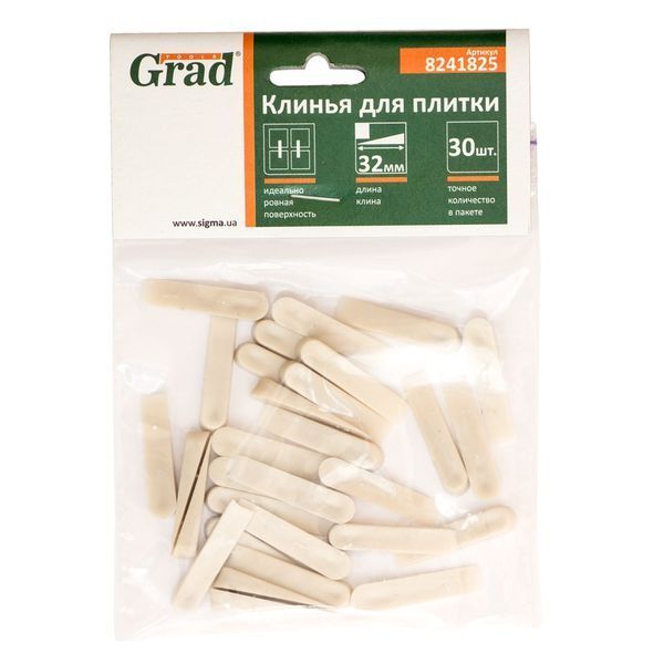 Клин для плитки 32мм 30шт GRAD (8241825) 8241825 фото