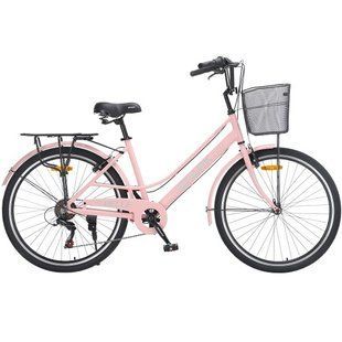 Велосипед SPARK CITY BELLE (колеса - 26", алюмінієва рама - 17") персиковий 240001 фото