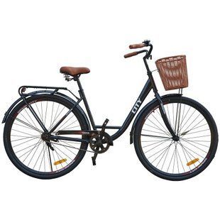 Велосипед SPARK CITY MOVA (колеса - 28", стальная рама - 18") с корзиной Черный 205321 фото