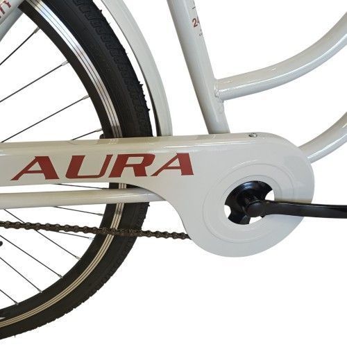 Велосипед SPARK CITY AURA (колеса - 26", сталева рама - 17") з кошиком холодно-сірий 240007 фото