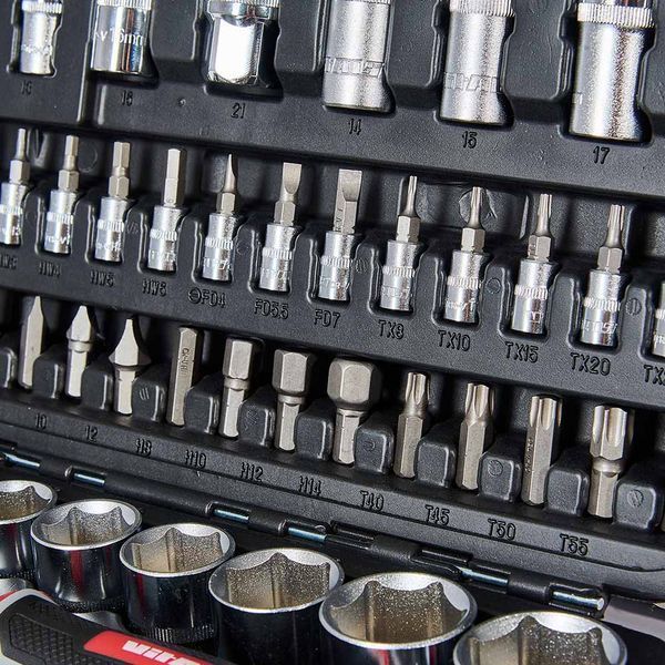 Набор головок торцевых 1/4&Prime; и 1/2&Prime; 94 предмета Vitals Master 186168 фото
