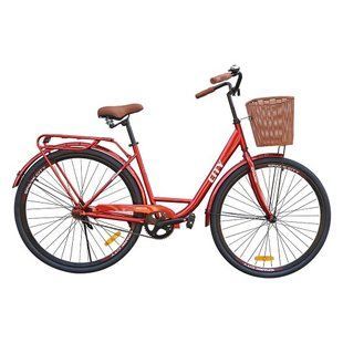 Велосипед SPARK CITY MOVA (колеса - 28", стальная рама - 18") с корзиной Бордовый 205322 фото