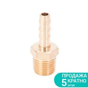Штуцер для шланга із зовнішнім різьбовим з'єднанням 6мм MT 1/4" (латунь) SIGMA (7023421) 7023421 фото