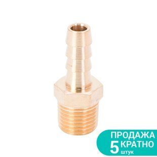 Штуцер для шланга із зовнішнім різьбовим з'єднанням 8мм MT 1/4" (латунь) SIGMA (7023431) 7023431 фото