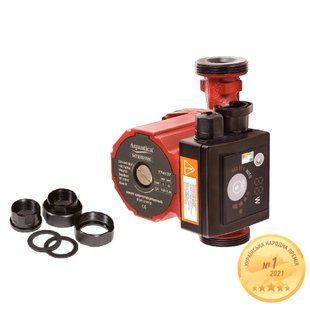Насос циркуляційний енергозберігаючий 5-45Вт Hmax 6м Qmax 50л/хв &Oslash;1&frac12;" 130мм + гайки &Oslash;1" AQUATICA (774137) 774137 фото