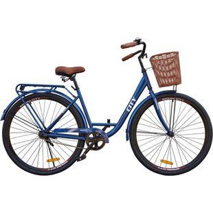 Велосипед SPARK CITY MOVA (колеса - 28", стальная рама - 18") с корзиной Синий 205323 фото
