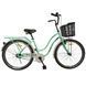 Велосипед SPARK CITY AURA (колеса - 26", сталева рама - 17") з кошиком салатовий 240008 фото 1