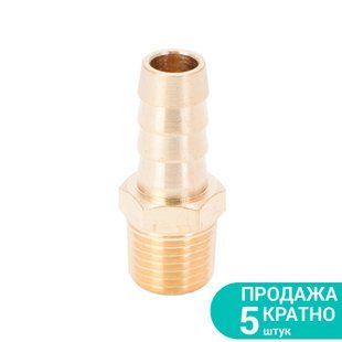 Штуцер для шланга із зовнішнім різьбовим з'єднанням 10мм MT 1/4" (латунь) SIGMA (7023441) 7023441 фото