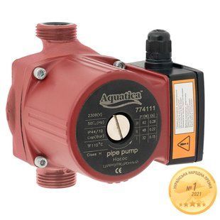 Насос циркуляційний 130Вт Hmax 7м Qmax 87л/хв &Oslash;2" 180мм + гайки &Oslash;1&frac14;" AQUATICA (774140) 774140 фото
