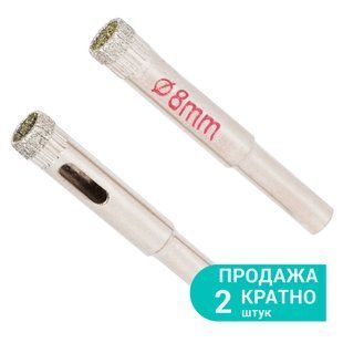 Коронки алмазні по кераміці та склу &Oslash;8мм (КРАТНО 2шт) SIGMA (1541081) 1541081 фото