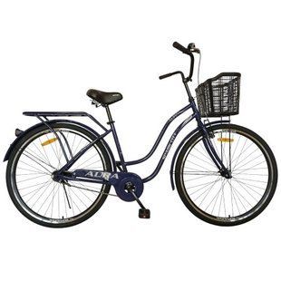 Велосипед SPARK CITY AURA (колеса - 28", сталева рама - 18") з кошиком темно-фіолетовий 240012 фото