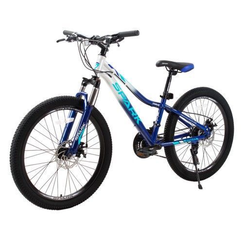 Велосипед SPARK WAVE JR. (колеса - 24", сталева рама - 12") темно-синій із сірим 224698 фото
