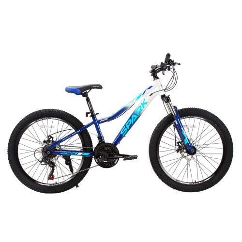 Велосипед SPARK WAVE JR. (колеса - 24", сталева рама - 12") темно-синій із сірим 224698 фото
