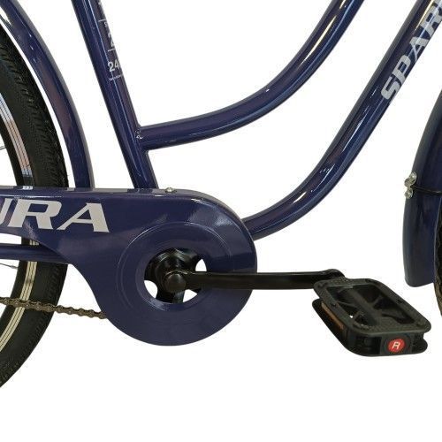 Велосипед SPARK CITY AURA (колеса - 28", стальная рама - 18") с корзиной тёмно-фиолетовый 240012 фото