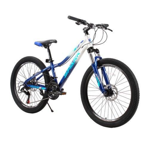 Велосипед SPARK WAVE JR. (колеса - 24", сталева рама - 12") темно-синій із сірим 224698 фото