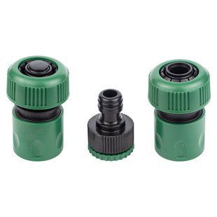 Набор коннекторов 1/2" + адаптер в/р 1/2"&times;3/4" для шланга 3/4" (ABS) GRAD (5016165) 5016165 фото