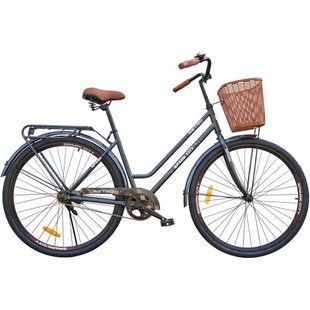 Велосипед SPARK CITY RETRO (колеса - 28", стальная рама - 18") с корзиной Черный 205324 фото