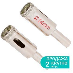 Коронки алмазні по кераміці та склу &Oslash;14мм (КРАТНО 2шт) SIGMA (1541141) 1541141 фото