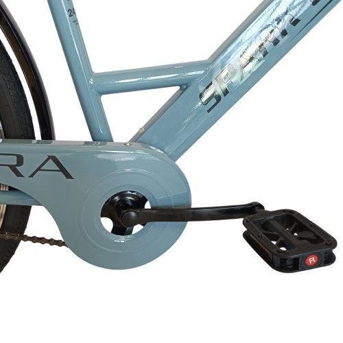 Велосипед SPARK CITY LIRA (колеса - 26", сталева рама - 17") з кошиком сіро-блакитний 240039 фото