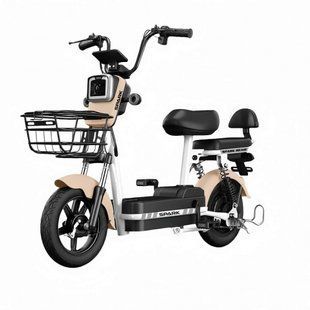 Велосипед с электромотором SPARK BEAM 14" 48V/400W/12Ah Бежевый 246428 фото
