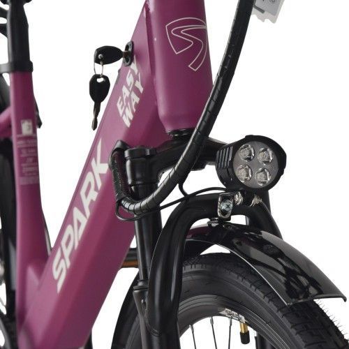 Велосипед с электромотором SPARK E-CITY EASY WAY 18" 48V/500W/12,5Ah фиолетовый матовый 239959 фото