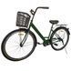 Велосипед SPARK CITY LIRA (колеса - 28", сталева рама - 18") з кошиком зелений 240044 фото 2