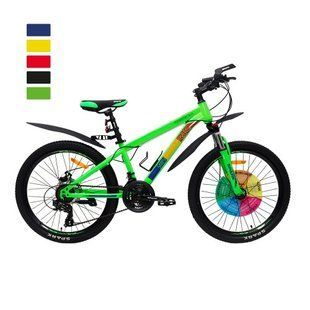 Велосипед SPARK FORESTER (колеса - 24", стальная рама - 13") неоновый зеленый 198069 фото