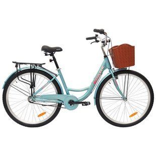 Велосипед SPARK PLANET-3 VENERA (алюминиевая рама - 17", колеса 28") с корзиной голубой 203633 фото