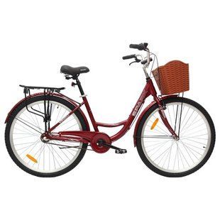 Велосипед SPARK PLANET-3 VENERA (алюминиевая рама - 17", колеса 28") с корзиной красный 203634 фото
