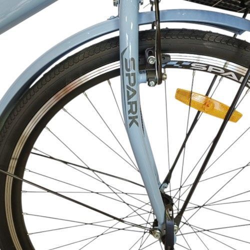 Велосипед SPARK CITY MIRA (колеса - 26", сталева рама - 17") з кошиком світло-блакитний 240021 фото