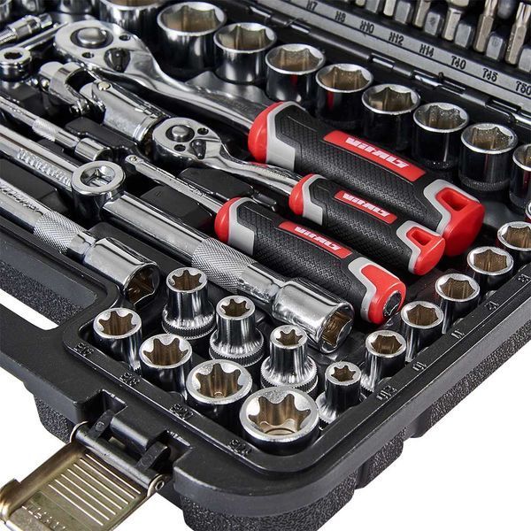 Набор головок торцевых 1/4&Prime; и 1/2&Prime; 111 предметов Vitals Master Impact + Superlock 186169 фото