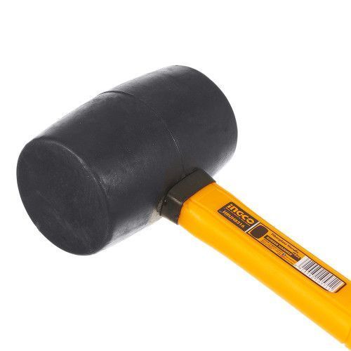 Киянка резиновая 450 г черная, фибергласс INGCO HRUH8216 фото